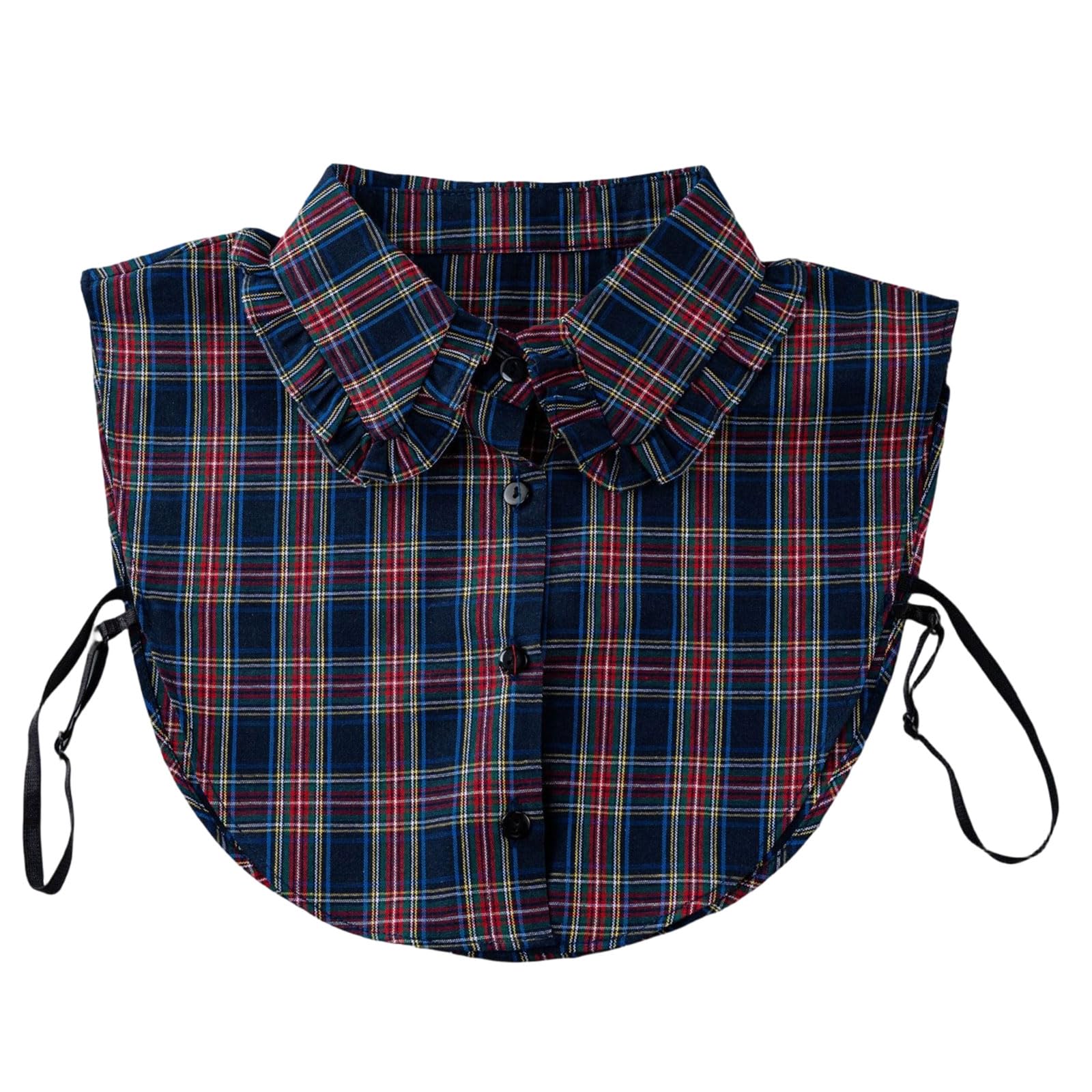 ordinarYone Fashion Plaids Detachable Shirt Collar Neck Styling Accessory Faux Collar For Comfort Wear And Various Outfit Enhancemen
