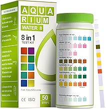 AAwipes 8-in-1 Aquarium Test Kit for Fish Tanks - Quick & Accurate Water Testing Strips for Aquariums & Ponds. Tests pH, Ammonia, Alkalinity, Hardness, Chlorine, etc. (K02-50)