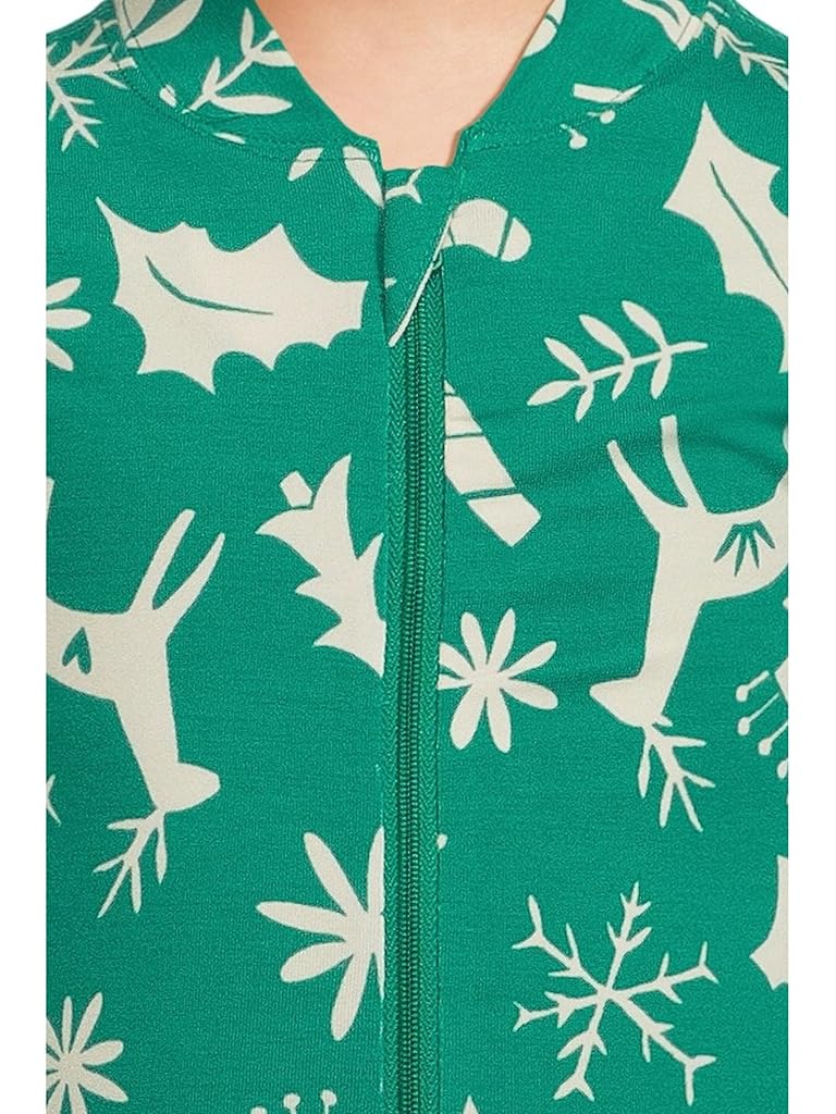 Green Hanna Andersson 2-Way Zip Sleeper in HannaSoft™ (Infant/Toddler)