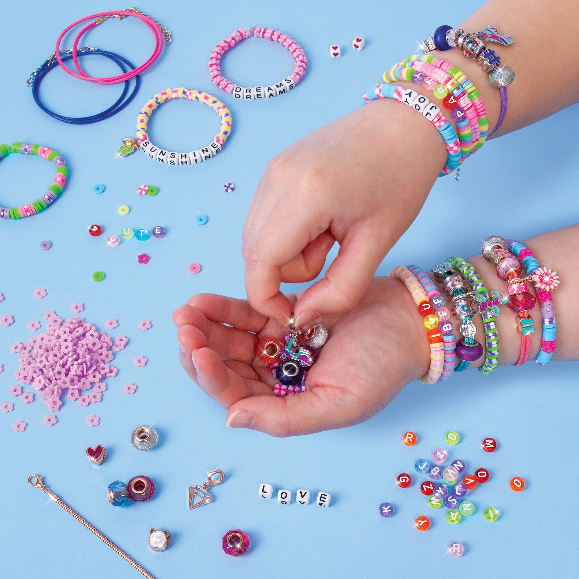 Make It Real: Best Day Ever! Deluxe Jewelry Studio - 2183pcs - DIY Craft Kit, Design & Make Over 30 Breacelets, Beads & Charms, Girls & Kids Ages 8+ - Image 5