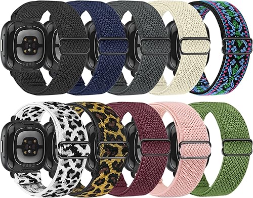 Tiptops Paquete de 10 bandas elásticas compatibles con Fitbit SenseFitbit Versa 3 bandas Fitbit Versa 4 bandas para mujeres y hombresFitbit Sense 2 Tiptops Paquete de 10 bandas elásticas compatibles con Fitbit SenseFitbit Versa 3 bandas Fitbit Versa 4 bandas para mujeres y hombresFitbit Sense 2