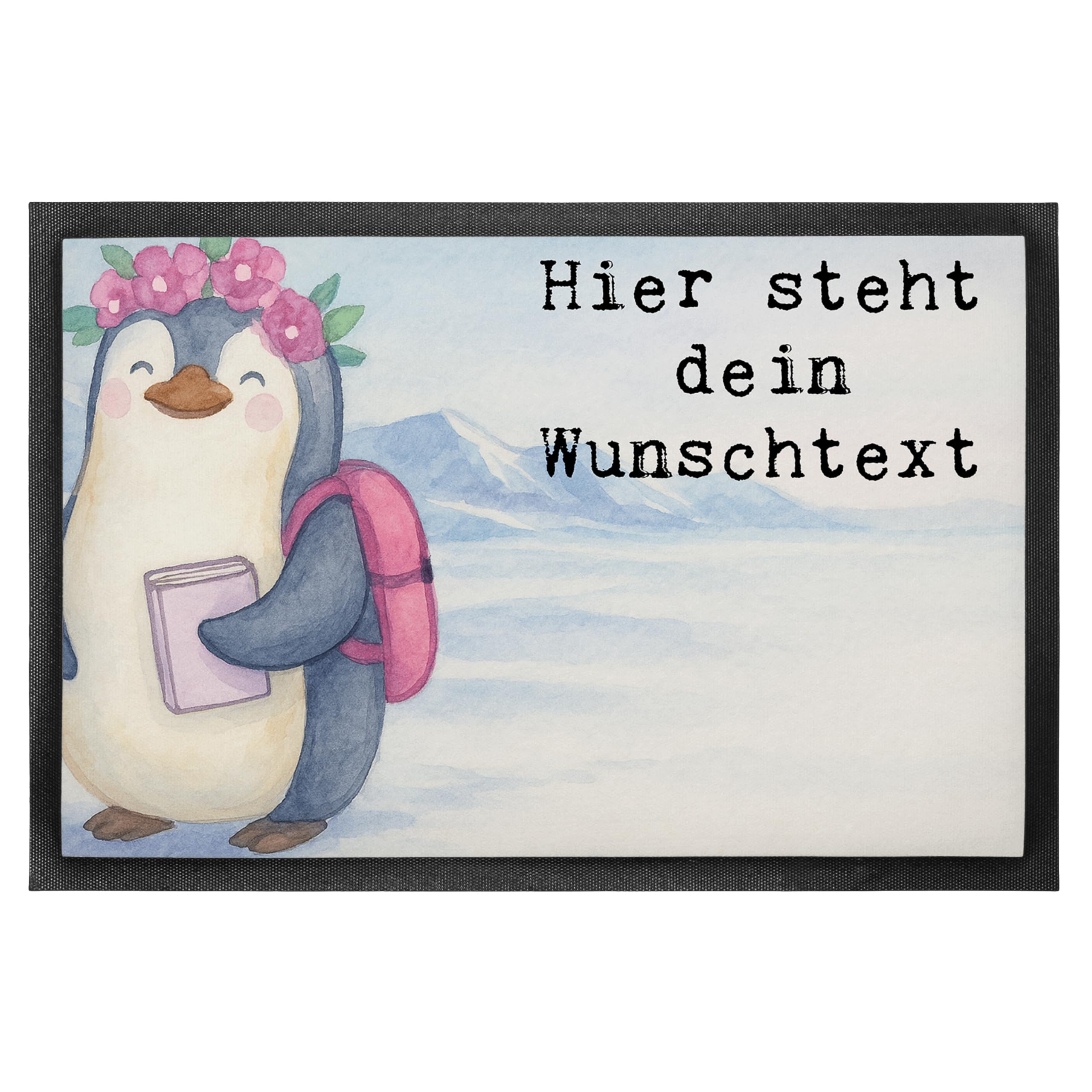 Mr. & Mrs. Panda Fußmatte personalisierbar Pinguin Beste Tochter der Welt Design 40 x 60 cm - Geschenk, Personalisierte, Kleine, Fussmatte personalisiert, Vater, Geburt, Kinder, Mutter, Familie