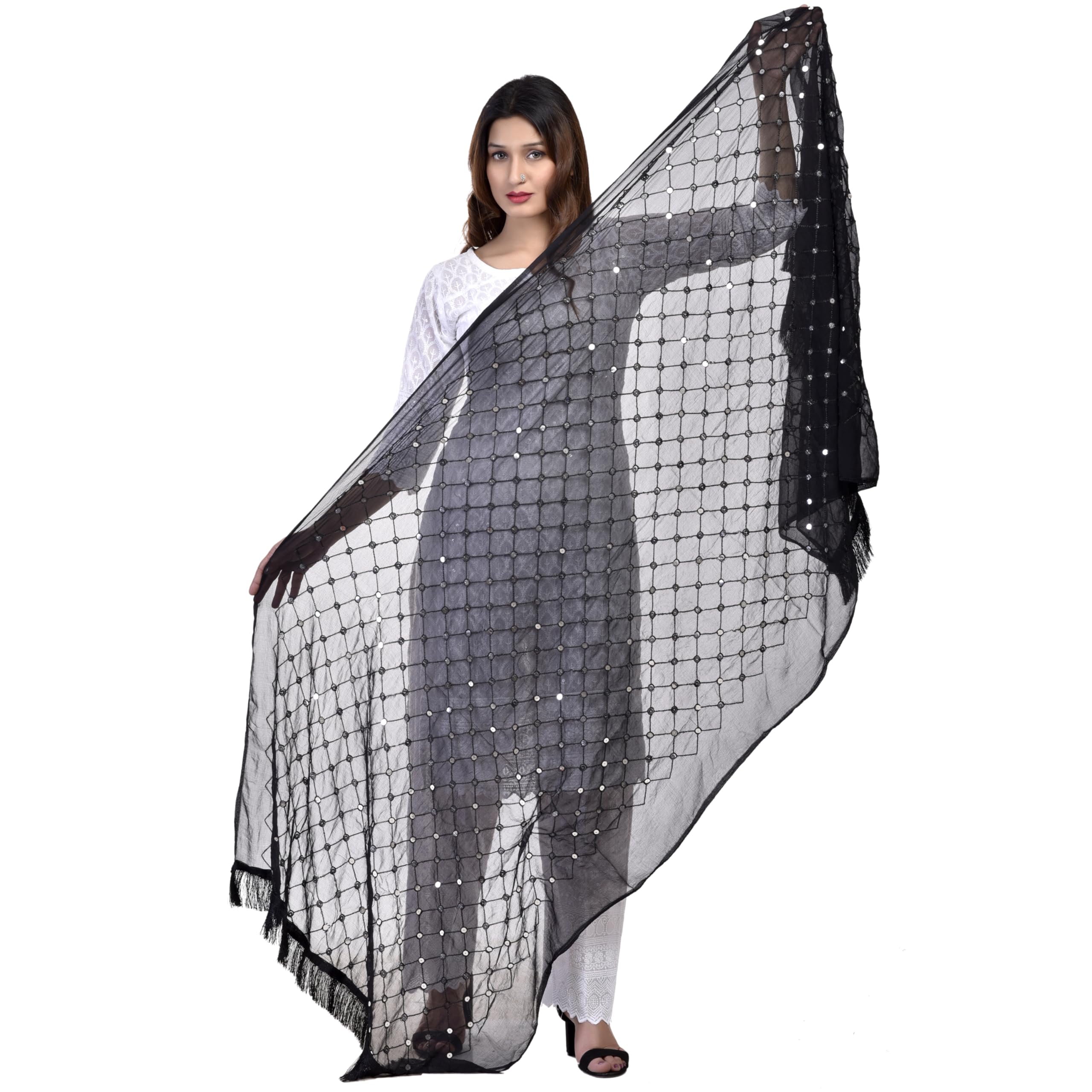 trendz hack Chiffon Embellished Women Dupatta-picture-46