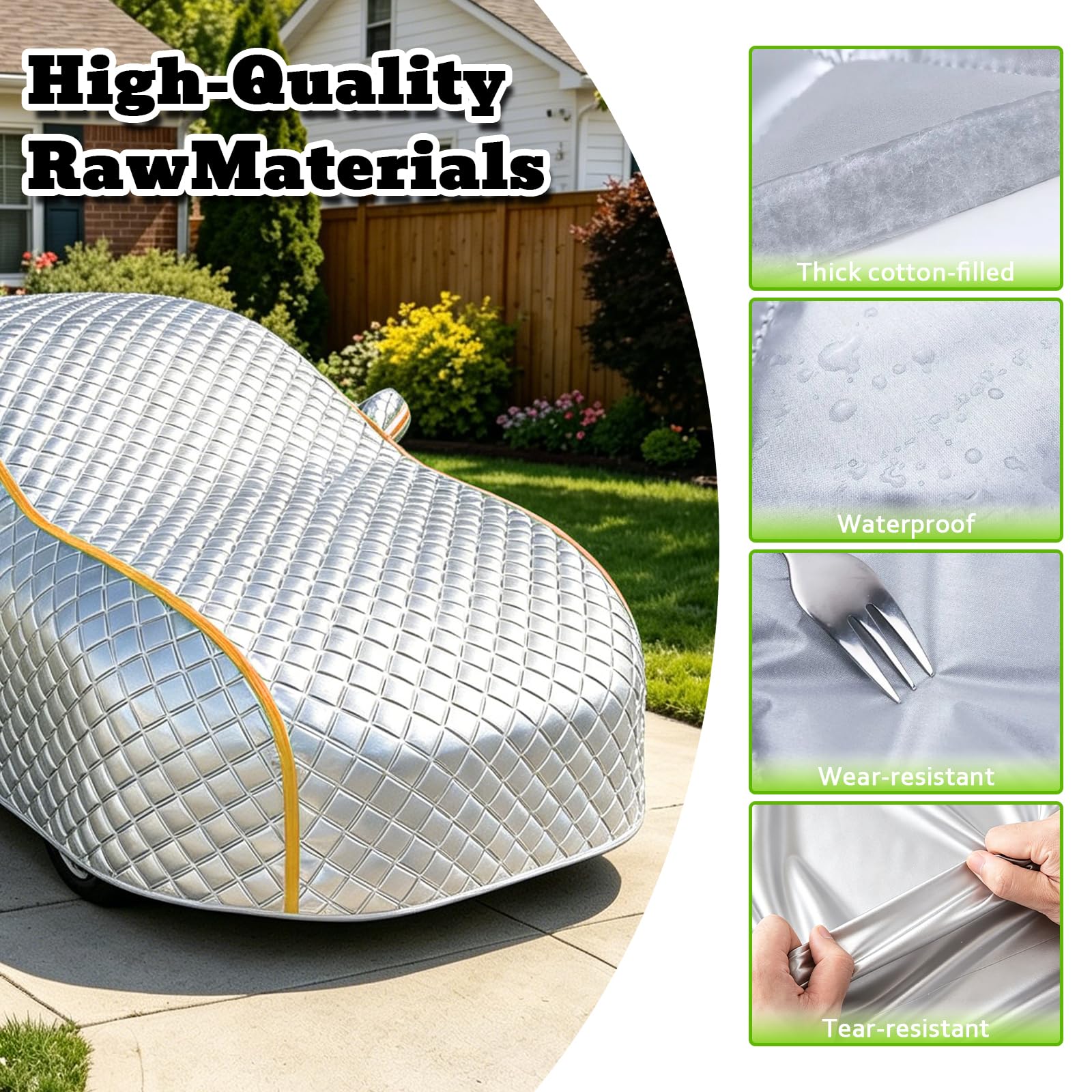 Telo Copertura Antigrandine per Mini Cooper 3 Porte 2000,Antigrandine Copriauto Auto,Copertura Auto Idrorepellente,Copriauto Completo per Esterni,Telo Rivestimento Veicolo