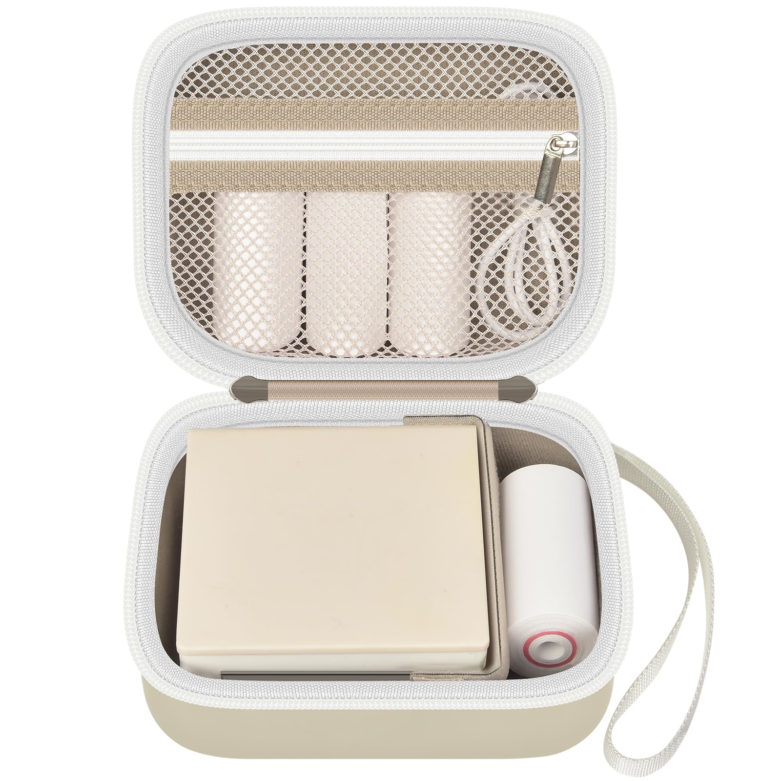 Sticker Printer Case with Mesh Pocket and Detachable Hand Strap