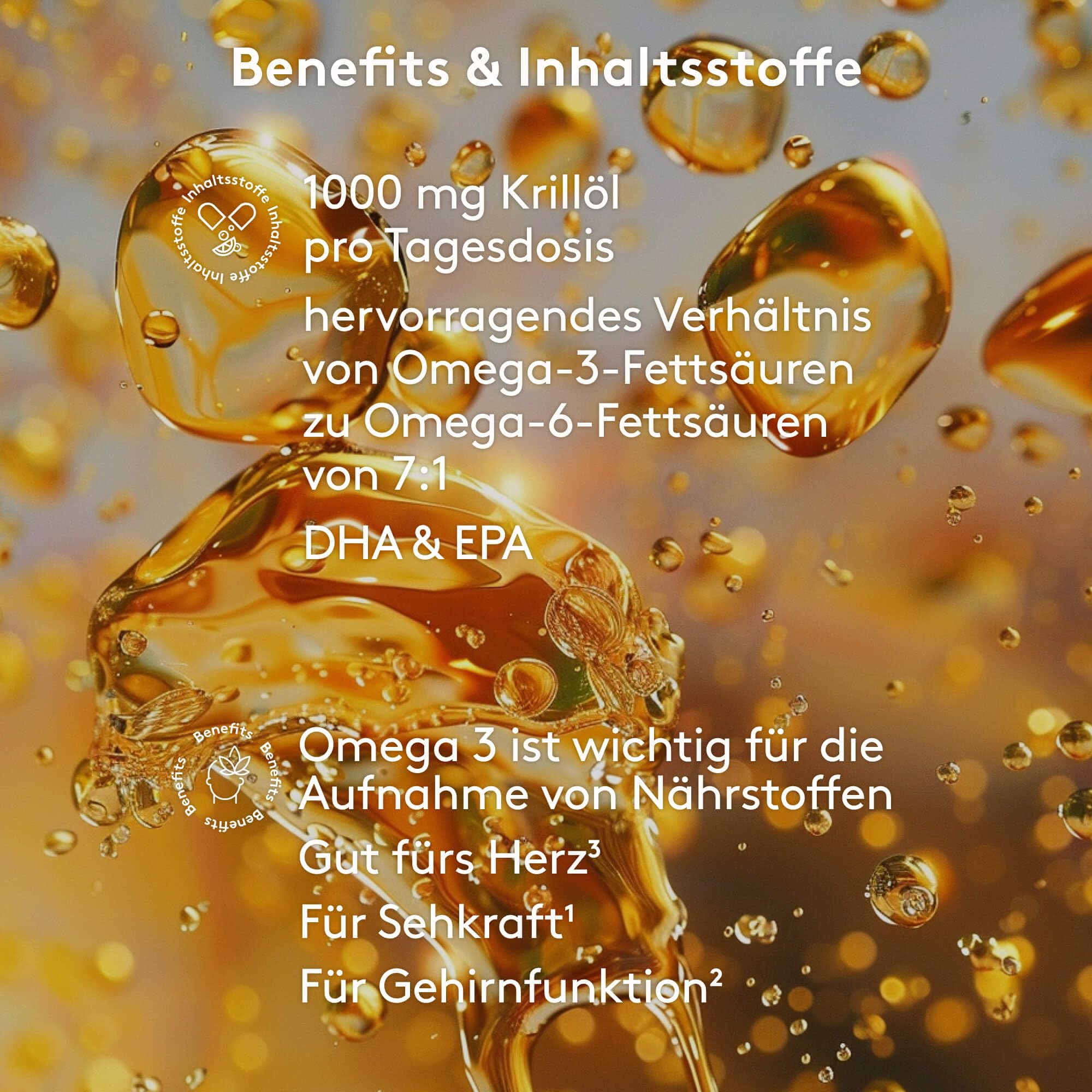 MITOcare Omega PL - Omega 3 Kapseln hochdosiert + Krillöl 1000 mg Tagesdosis - Premium Fettsäurenkomplex -vegan - Monatspackung mit 60 Kapseln - Produziert in Deutschland
