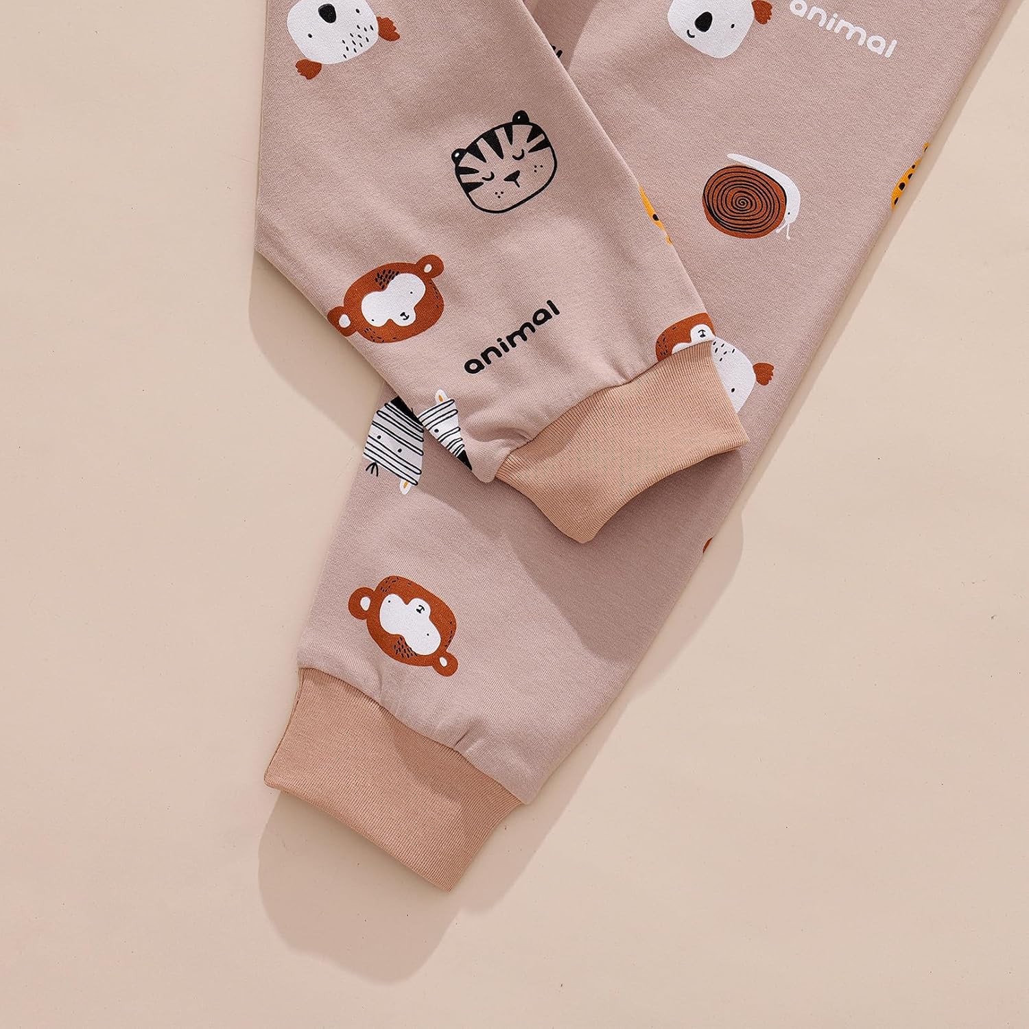 Little Boys Cotton Pajamas Sets Short Sleeve Top with Long John Snug Fit 2 Piece Sleepwear