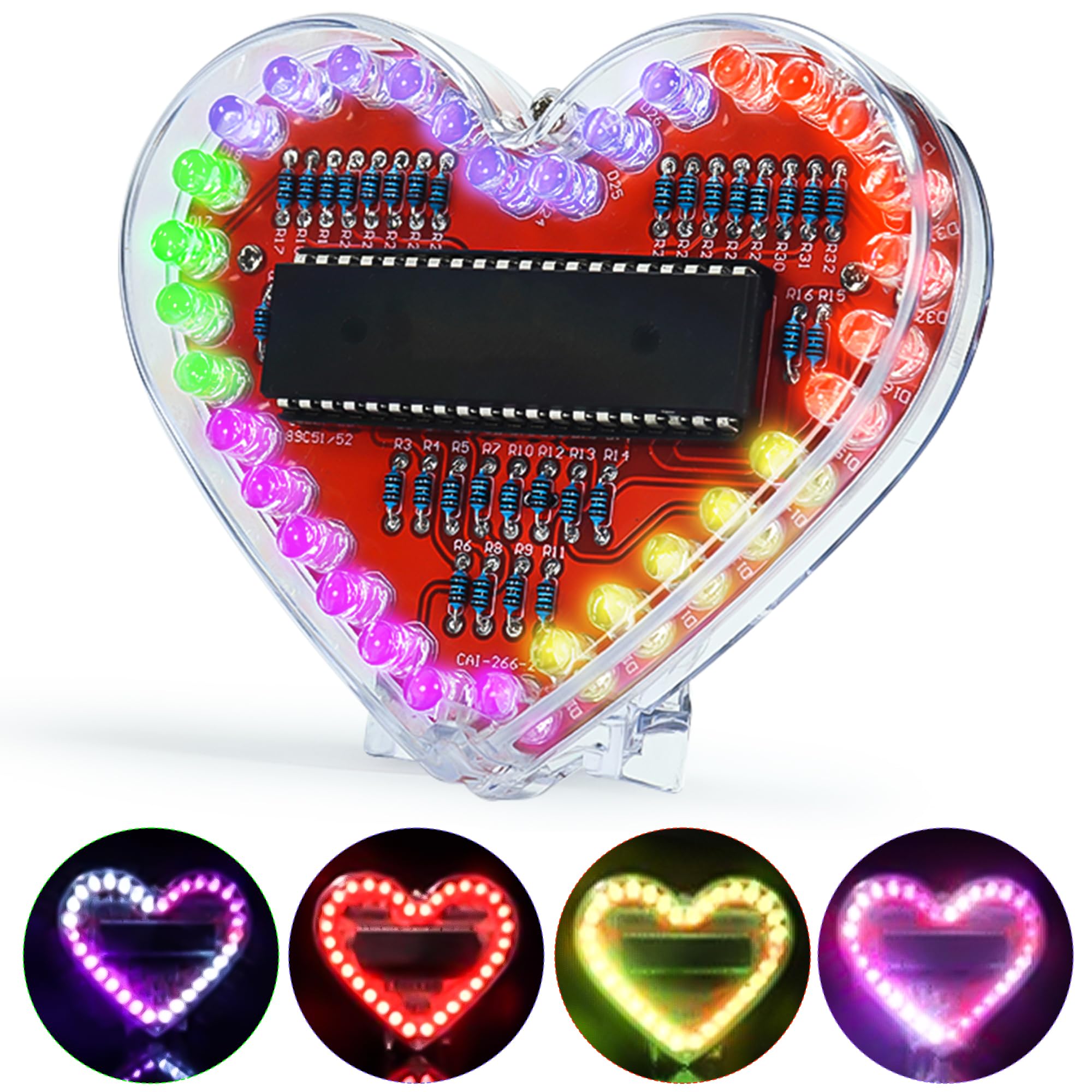 Joycabin Herzförmiges LED Löt-Set