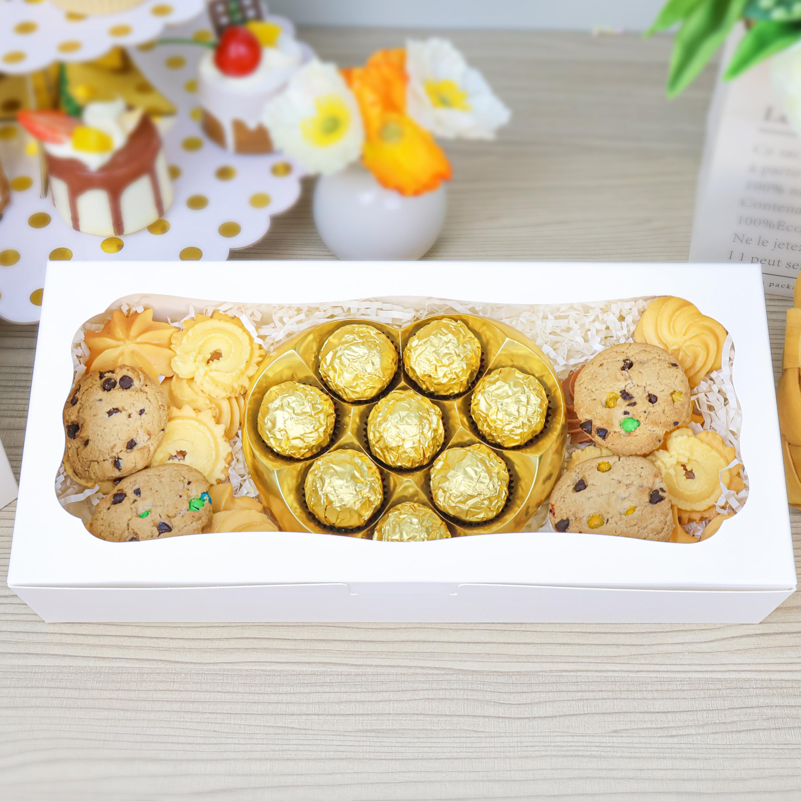 Amazon.co.jp: Capkyke 24個 12x5.5x2.5インチ ホワイトベーカリー