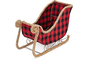 Okuna Outpost Small Santa's Sleigh for Holiday Decor