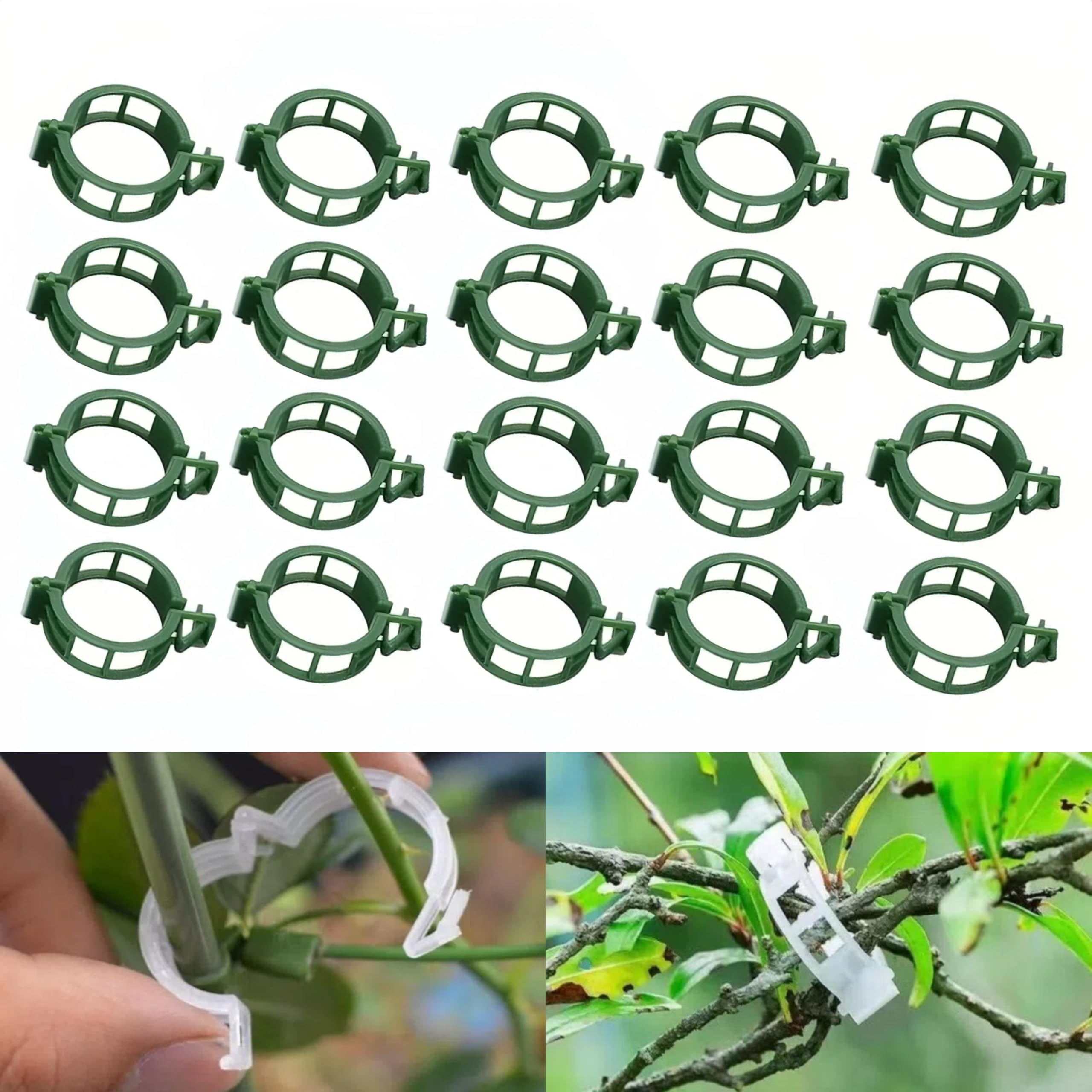 100Pcs Plant Support Clips, Plastic Trellis Garden Support Clips for Climbing, Plant Fixing Clips for Climbing Plants,Grape and Vine Vegetables,