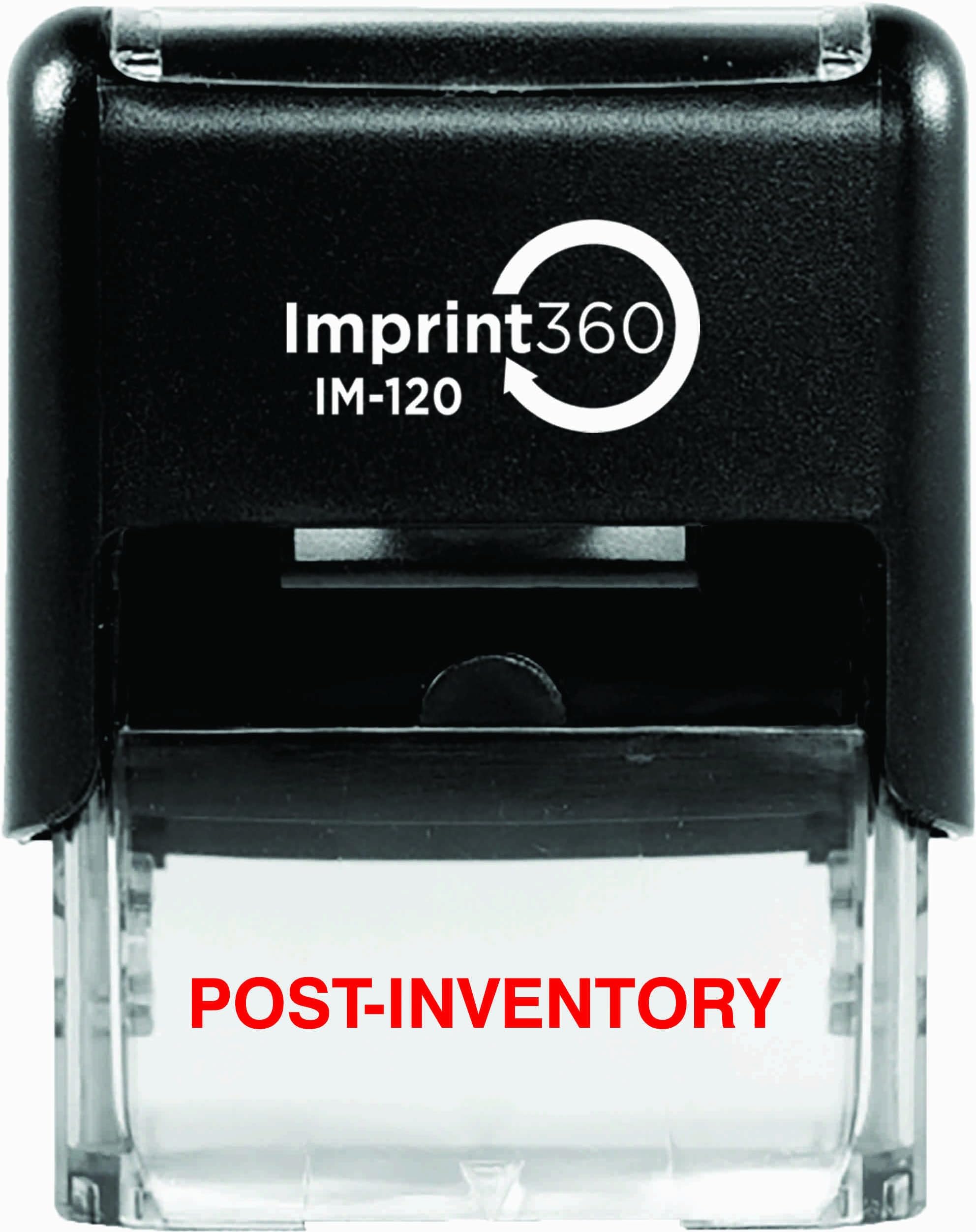 AS-IMP1065 - Post-Inventory, Heavy Duty Commerical Quality Self-Inking Rubber Stamp, Red Ink, 9/16" x 1-1/2" Impression Size, Laser Engraved for Clean, Precise Imprints