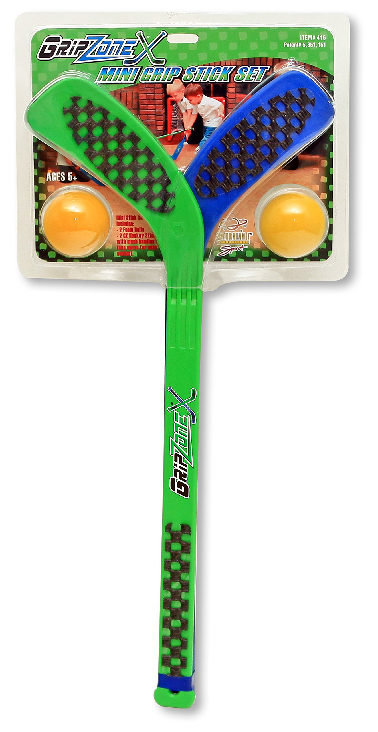 Grip Zone Mini 2-Pk Hockey Stick Set W/2-Foam Balls By:Saturnian 1