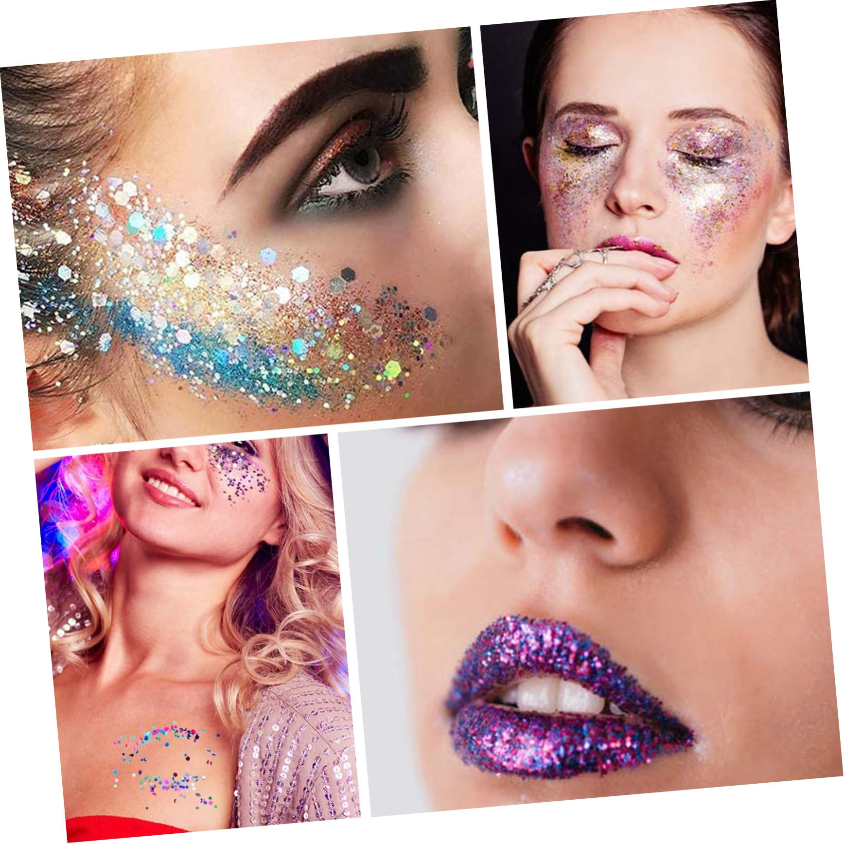 Didiseaon 36 Scatole Glitter Corpo Viso Flash Gel Per Stampaggio Unghie Bagliore Trucco Degli Occhi Ombretto Liquido Sirena Paillettes Gel Del Chiodo Liquido Smalto Per Unghie Gel Di Arte