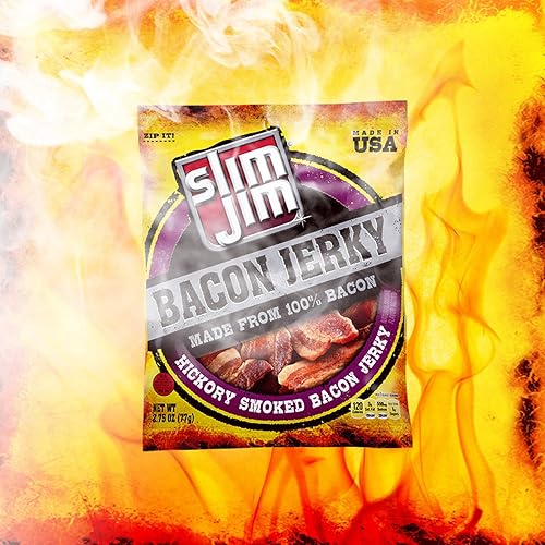 Miniatura 4 de Slim Jim Cecina de tocino sabor ahumado de nogal 275 onzas Bolsa paquete de 8