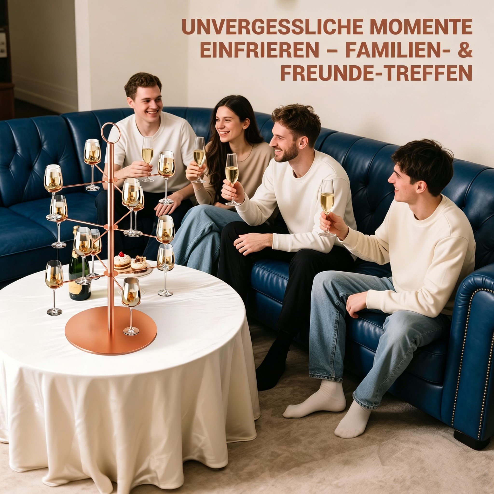 Aperol - Torre per 12 bicchieri, per bevande, rimovibile, per champagne, aperitivi, per feste, matrimoni, pub