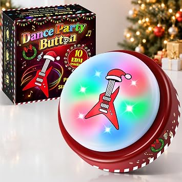 Feekoon Dance Button 10 EDM Tracks 30 Second Music Party, 1 Pack, Christmas