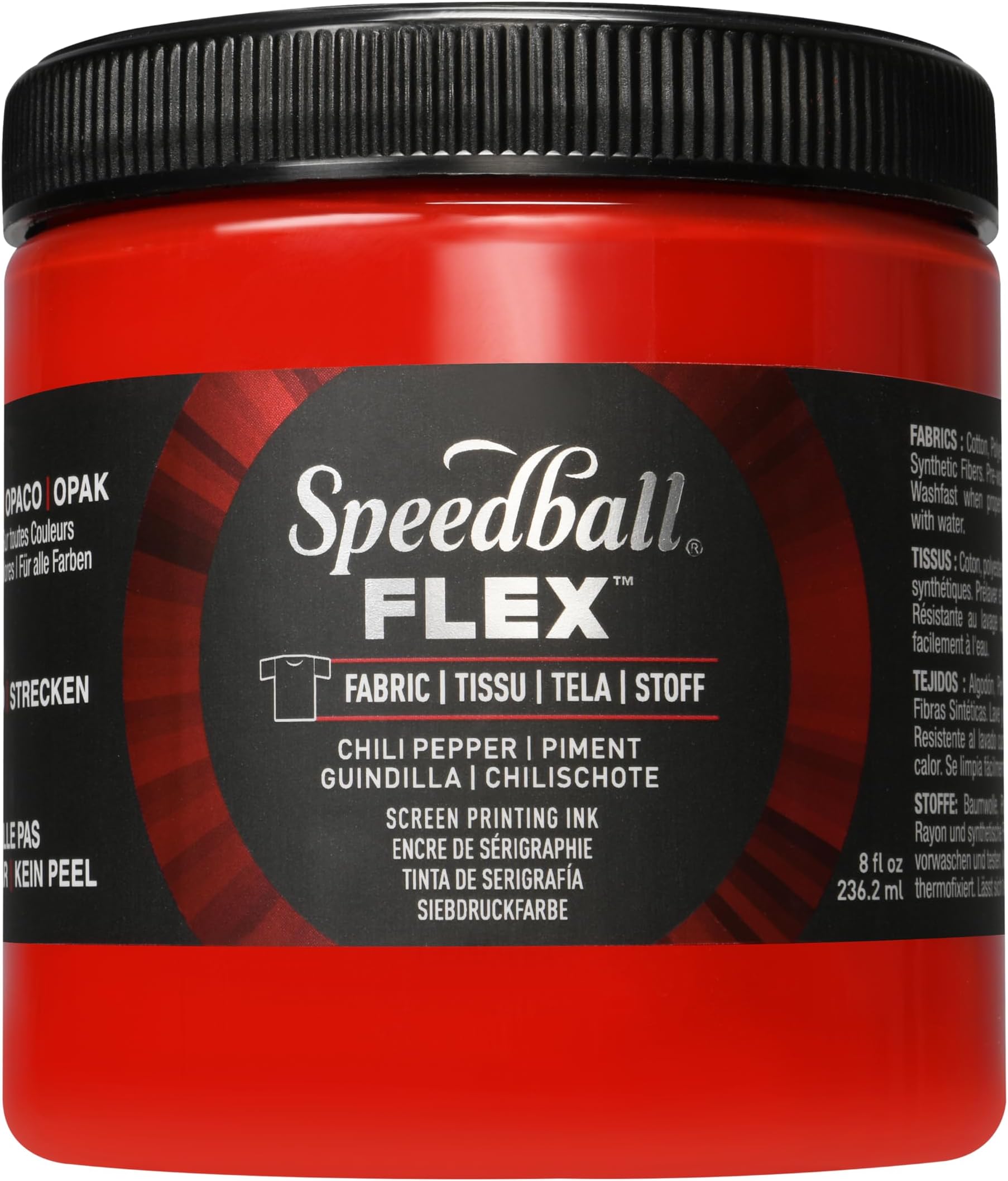 Flex Fabric Screen Printing Ink, 8-Ounce, Chili Pepper for T-Shirt and Silkscreen Printmaking, New for 2023