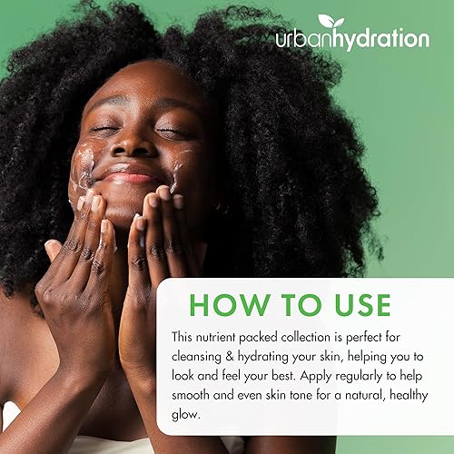 Miniatura 6 de Urban Hydration Castor and Shea - Limpiador facial y loción facial Duo Pack | Combate la piel seca, limpia, hidrata y unifica el tono de la piel,