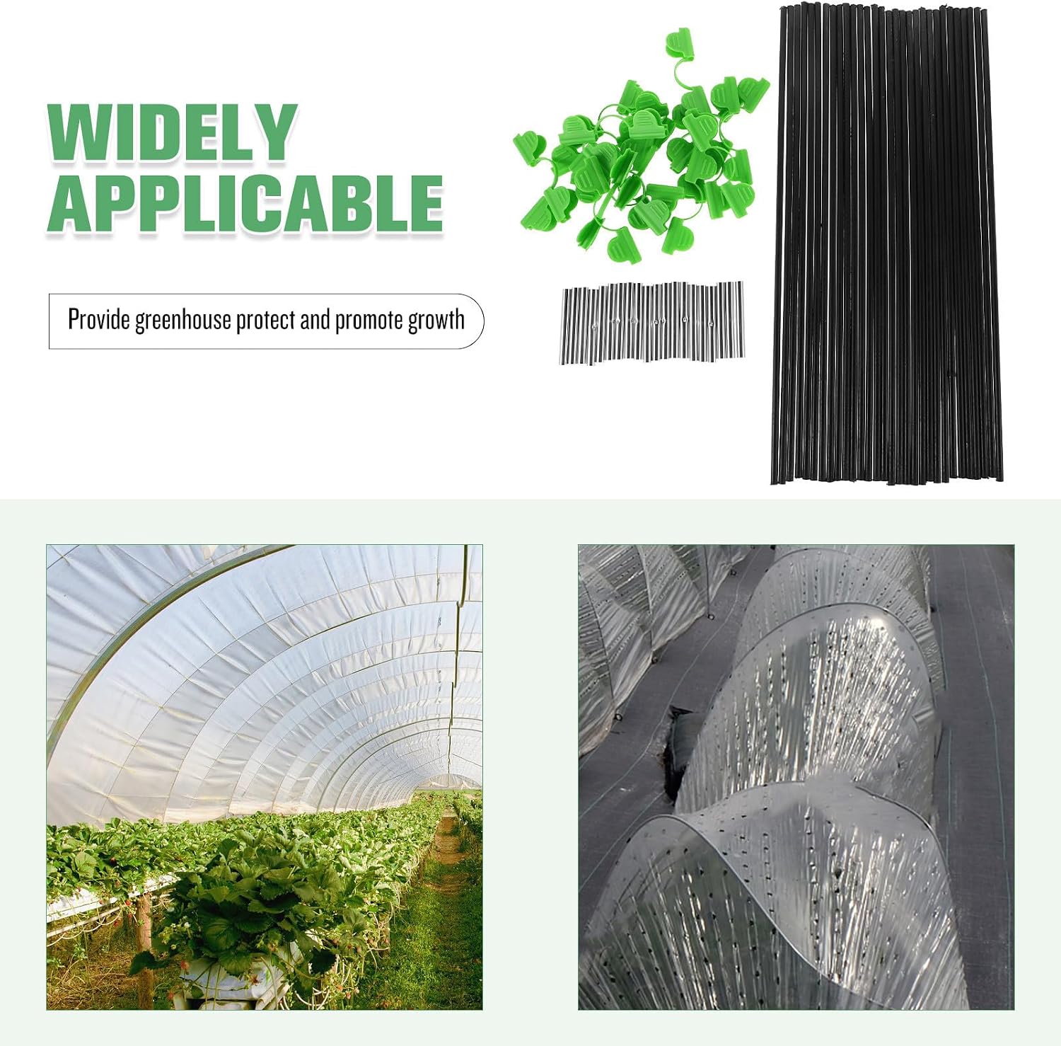 Garden Hoops Raised Bed Greenhouse Cover Frame Black