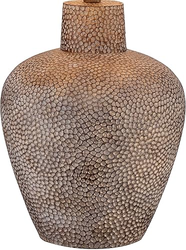 Miniatura 5 de Franklin Iron Works Bentley - Juego de 2 lámparas de mesa rústicas de 29 pulgadas de alto con diseño de hojas marrones martilladas de metal blanco