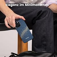 pitaka iPhone 16 Pro Max Tok, Ultra Vékony Aramid Szál Mobiltelefon Védőtok MagSafe Kompatibilis, Tejútgalaxis Mintás Szövött Felület 5
