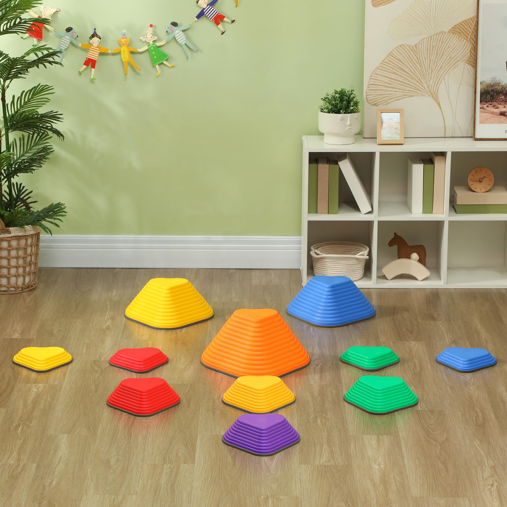 AIYAPLAY Balanciersteine für Kinder 11 Stück Rutschfeste Stapelsteine in Herzform Sensorisches Spielzeug für Kinder 3-8 Jahren Trittsteine für Gleichgewicht, Motorik & Fantasie, Drinnen Draußen