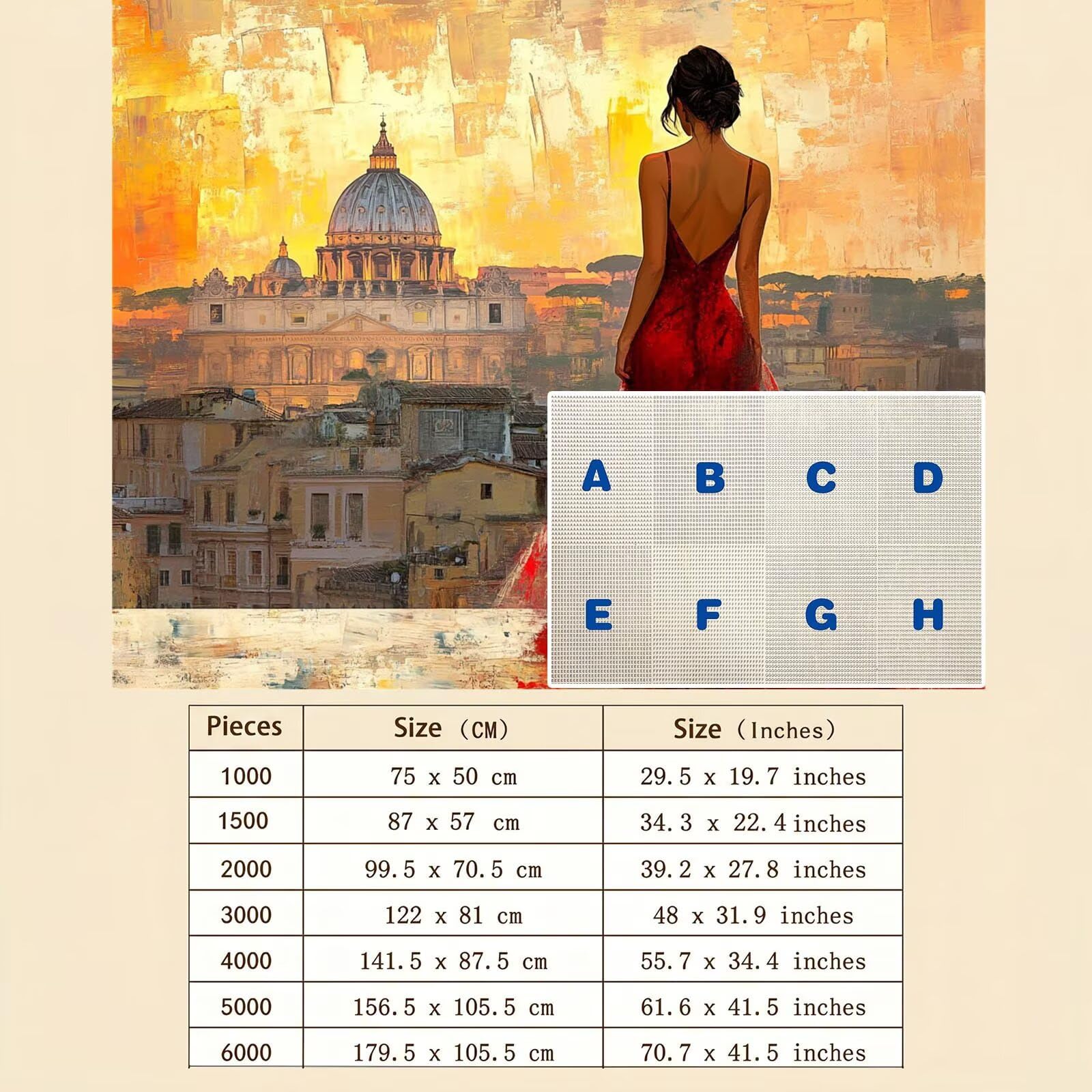 Bellezza Città Puzzle 1000 Pezzi per Adulti, Puzzle in Legno - Collezione Classica con Poster Incluso - Sfida di Concentrazione e Passatempo Antistress, Gioco Educativo per Famiglia, 75 x 50 cm f0-741