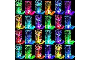 LED Glow Cowboy Boot Shot Glasses - 24-Pack
