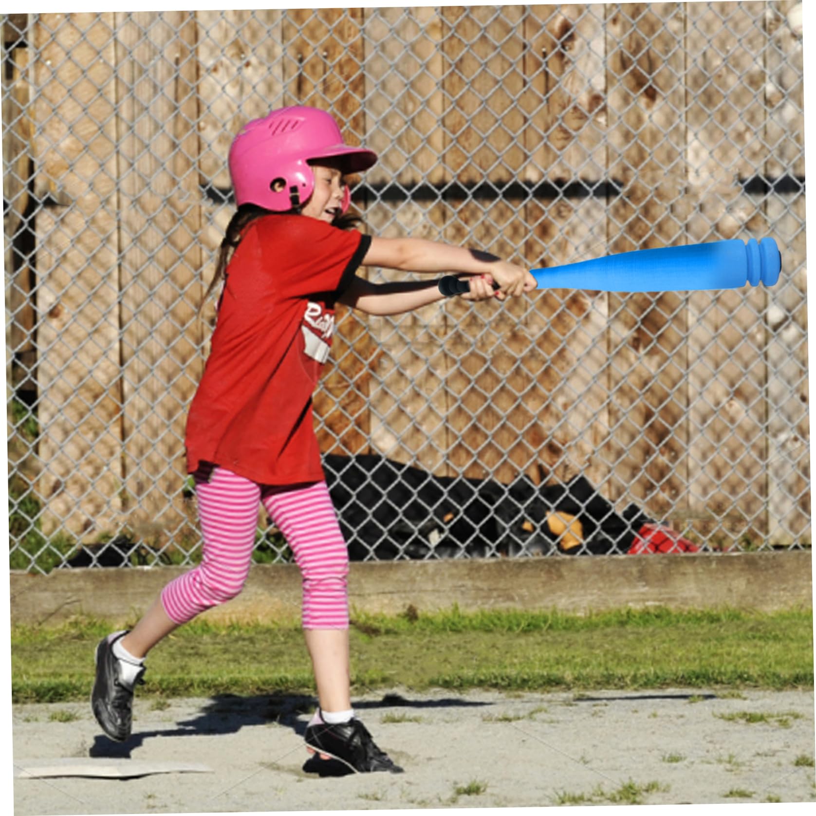 Batte de Baseball en Mousse Batte légère en Mousse Souple avec Balle pour Enfants Tout-Petits Jeunes Jeu de Balle Sport en Plein air et en intérieur Bleu