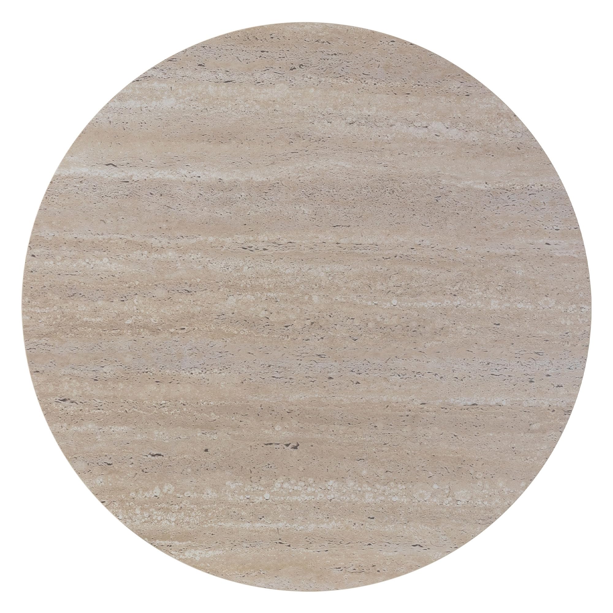 ML-Design Couchtisch rund Ø60 x 50 cm, Stein-Optik, Beige, Wohnzimmertisch mit überstehender Tischplatte, Beistelltisch ideal für Wohnzimmer, Kaffeetisch im modernen Stil, Sofatisch für Tee und Kaffee