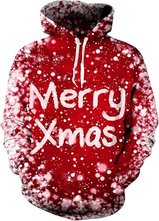 NEWISTAR Weihnachtspullover Ugly Christmas - 3D Druck Strickpullover