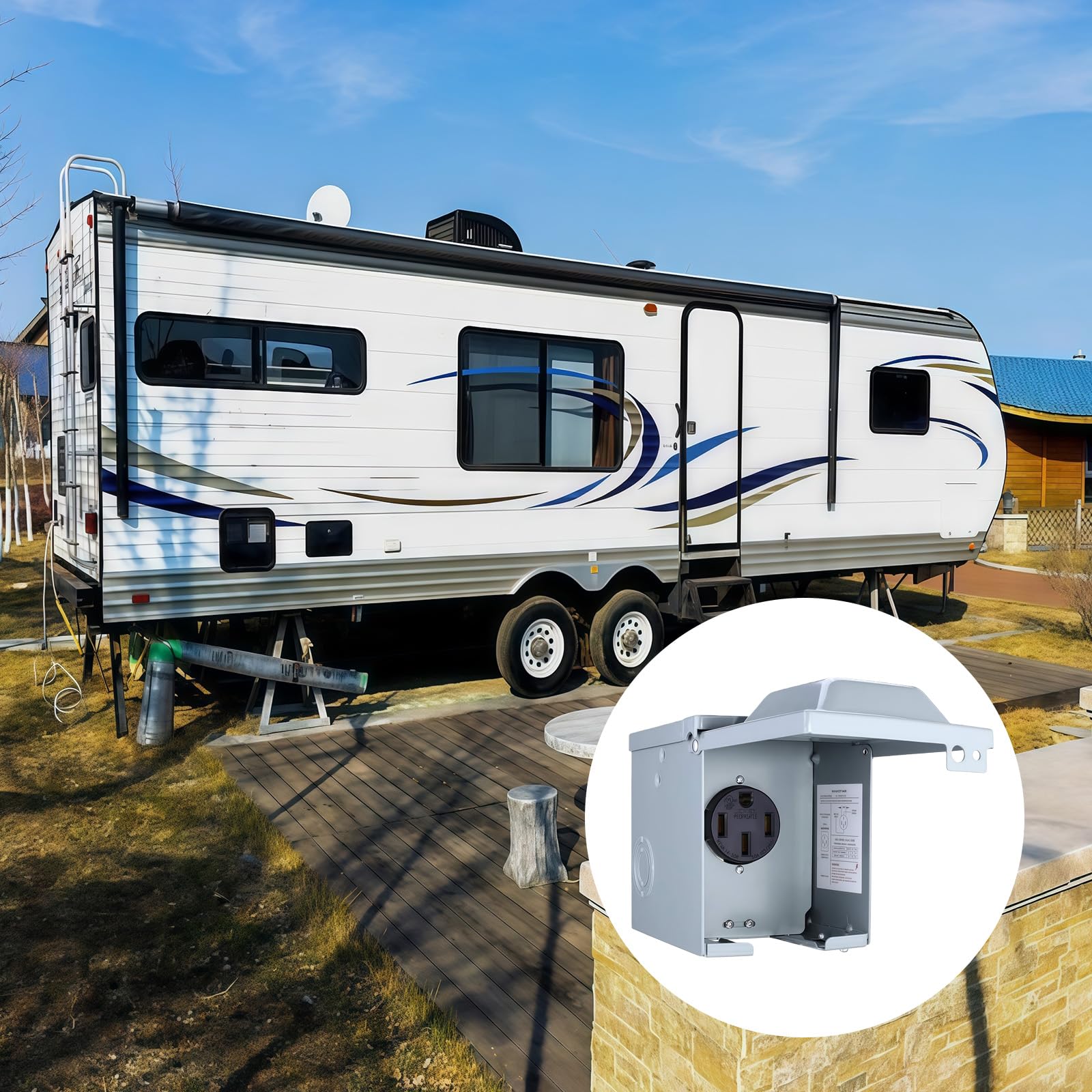 ordinarYone 50 A Wohnmobil-Campingplatz-Stromeinlass-Ladung bietet schnelles Aufladen der Batterie für schnelle Umdrehung auf langen Zeiten
