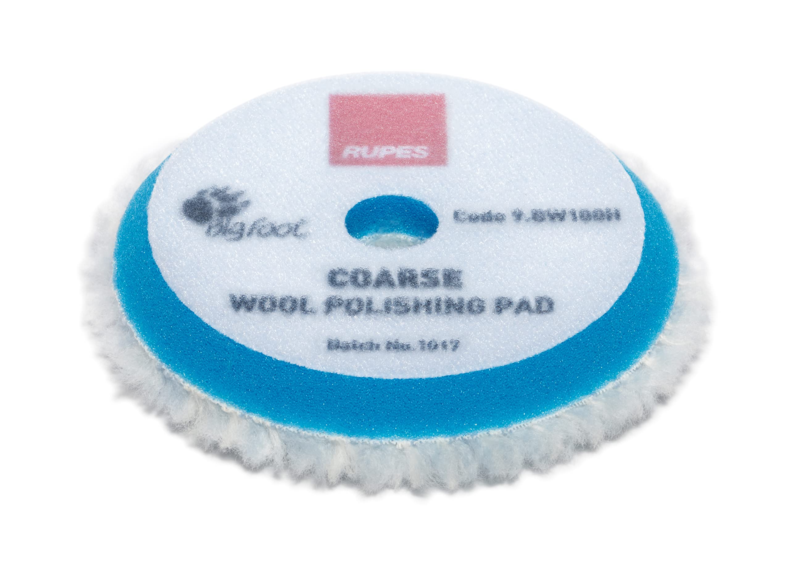 RUPES Wool Polishing pad for Car Sanding, Polishing & Waxing, Dual Action Polisher Pad, Car Cleaning Supplies for Compounding(Blue, 80/90mm, Coarse, Single Pad)