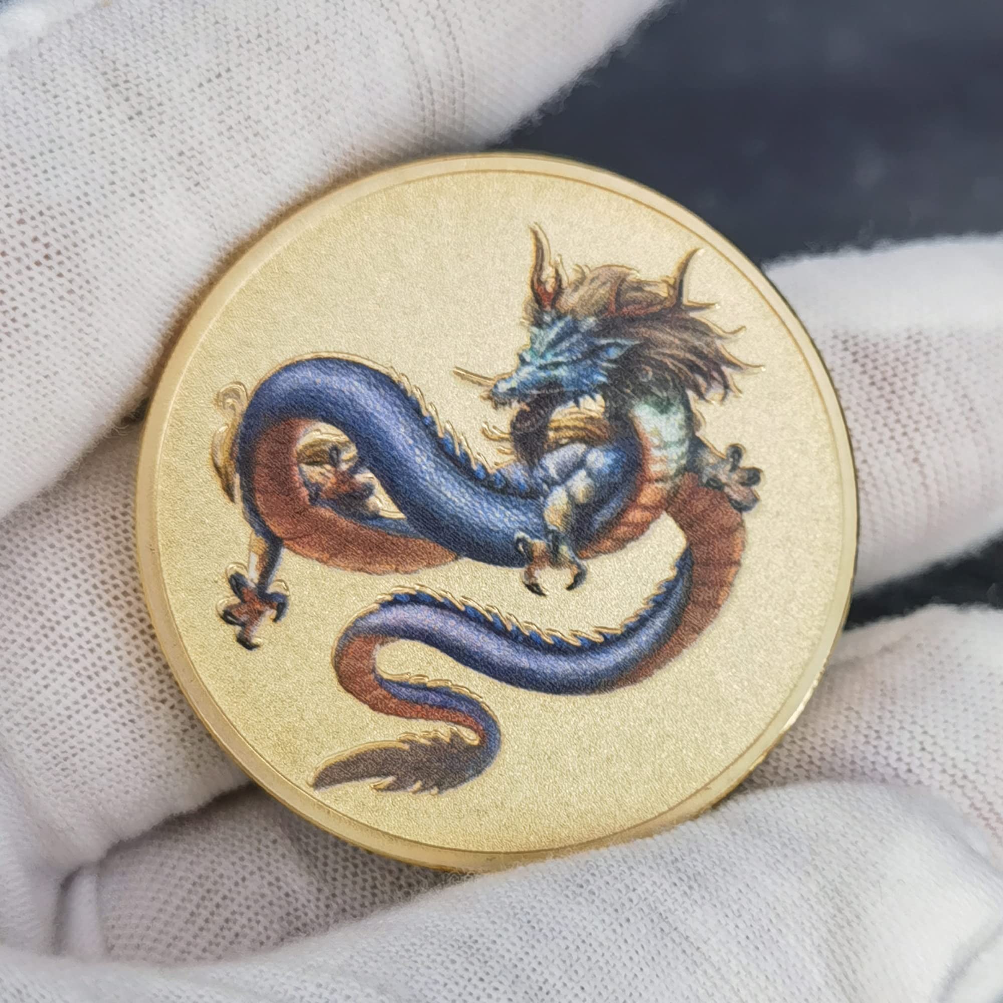 Chinese Zodiac Medal Chinese Dragon Year Challenge Coin - Zodiac Lucky Fu  Collection Medal Decoration Dragon Challenge Coin