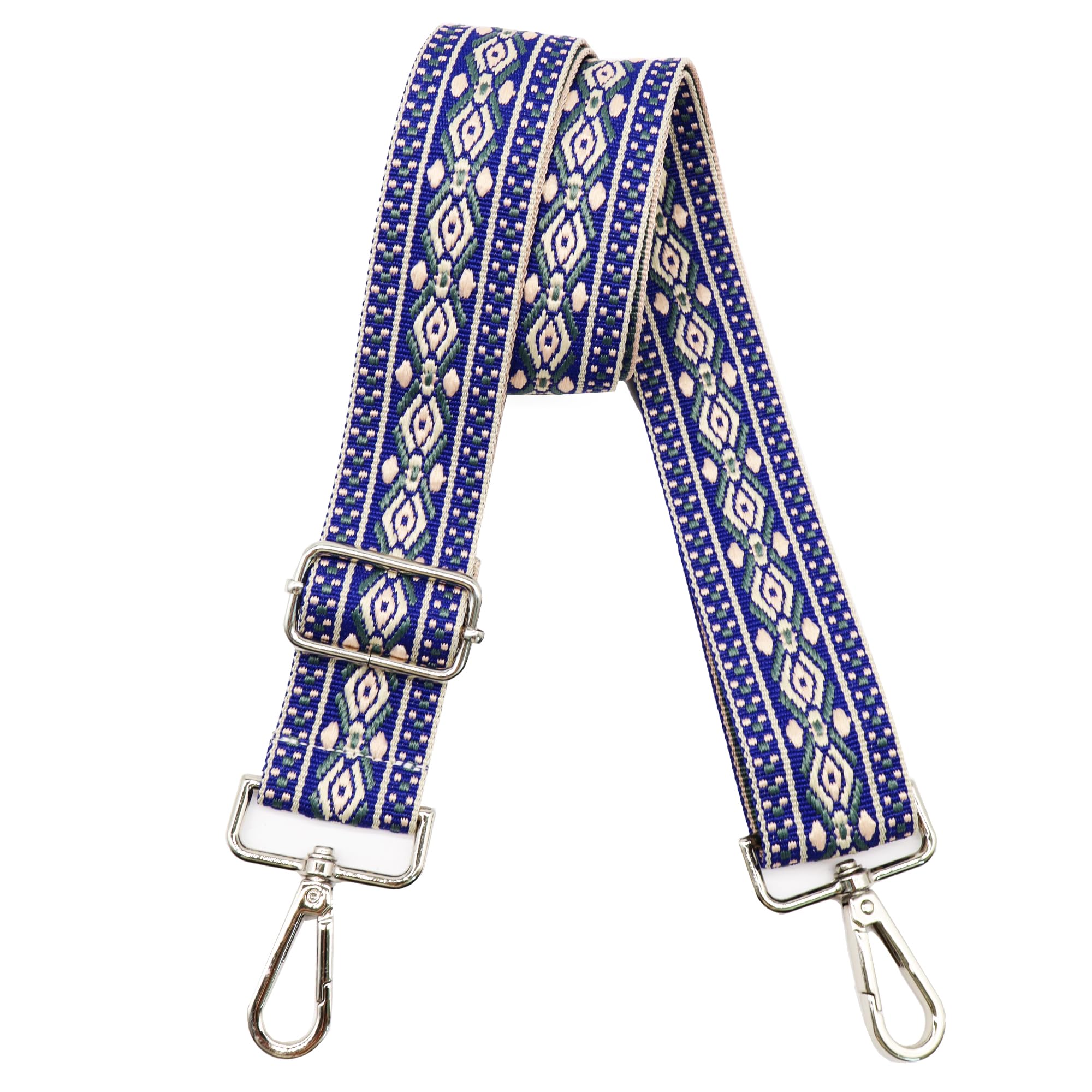 LEMEDE Purse Strap Adjustable Replacement Crossbody Bag Straps Retro Jacquard Embroidery Shoulder Straps for Shoulder Bag