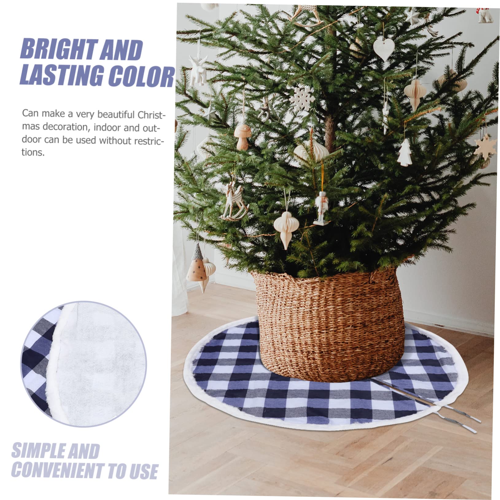 PRETYZOOM 2 Pz Grembiule per albero di Natale Decorazioni natalizie albero natale artificiale festa di tappeto dell'o di Grembiule natalizio gonna dell'o di
