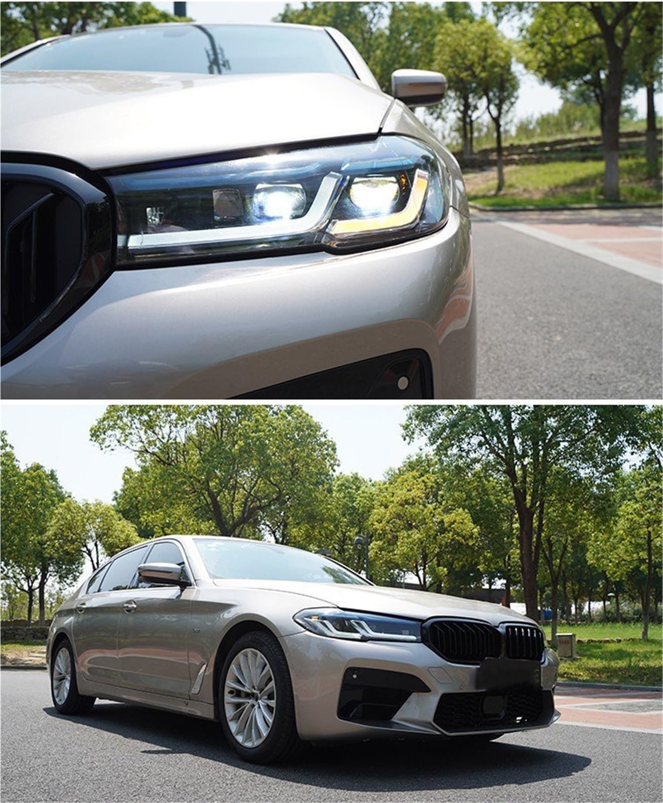 Migliora la sicurezza della guida notturna Accessorio Per Auto Lente Proiettore Fari Per BMW G30 G31 2017-2021 DRL Fendinebbia Rimorchio Segnale Di Svolta Plug And Play