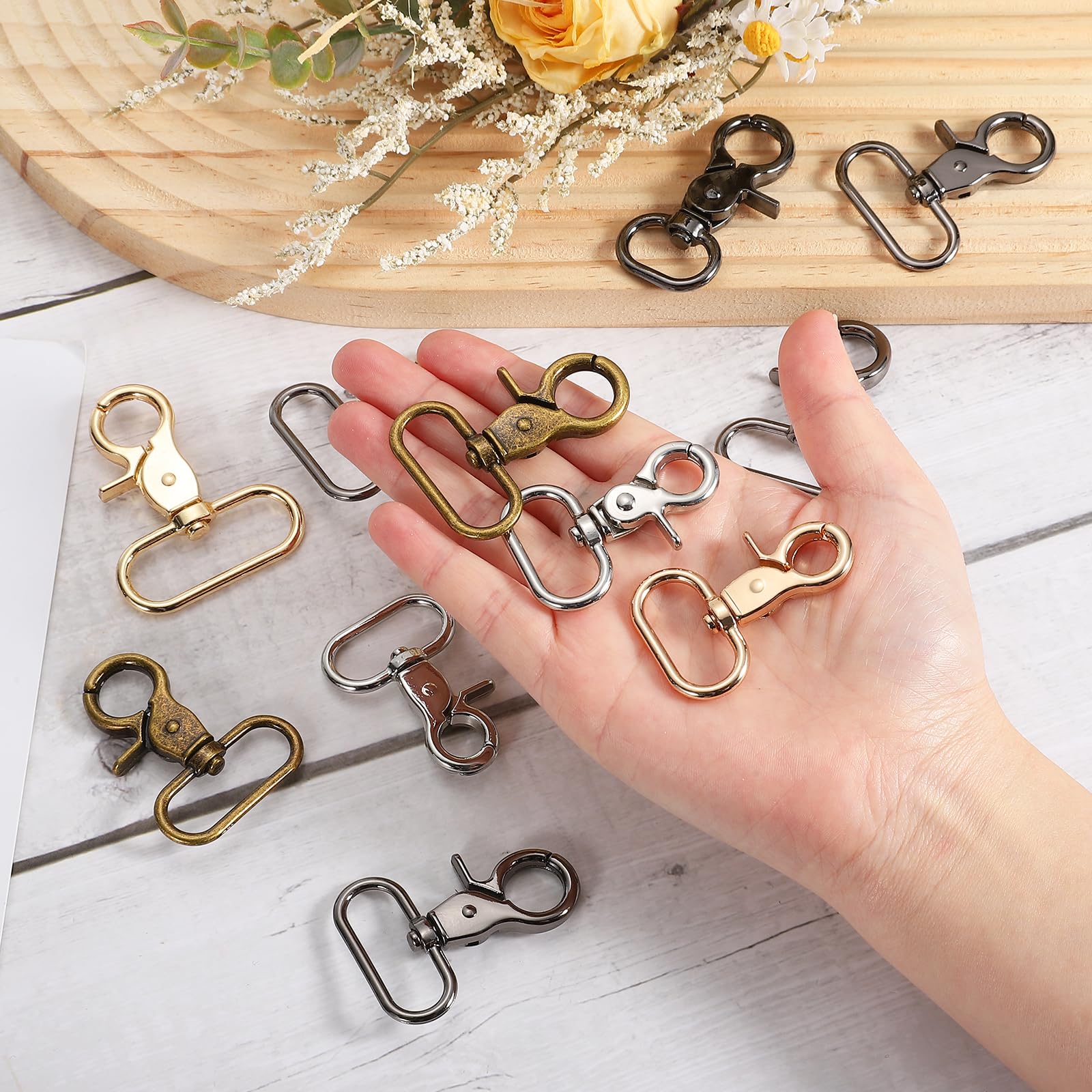 70 stuks tastaccessoires om te naaien, tassenhaken, metalen gespen, D