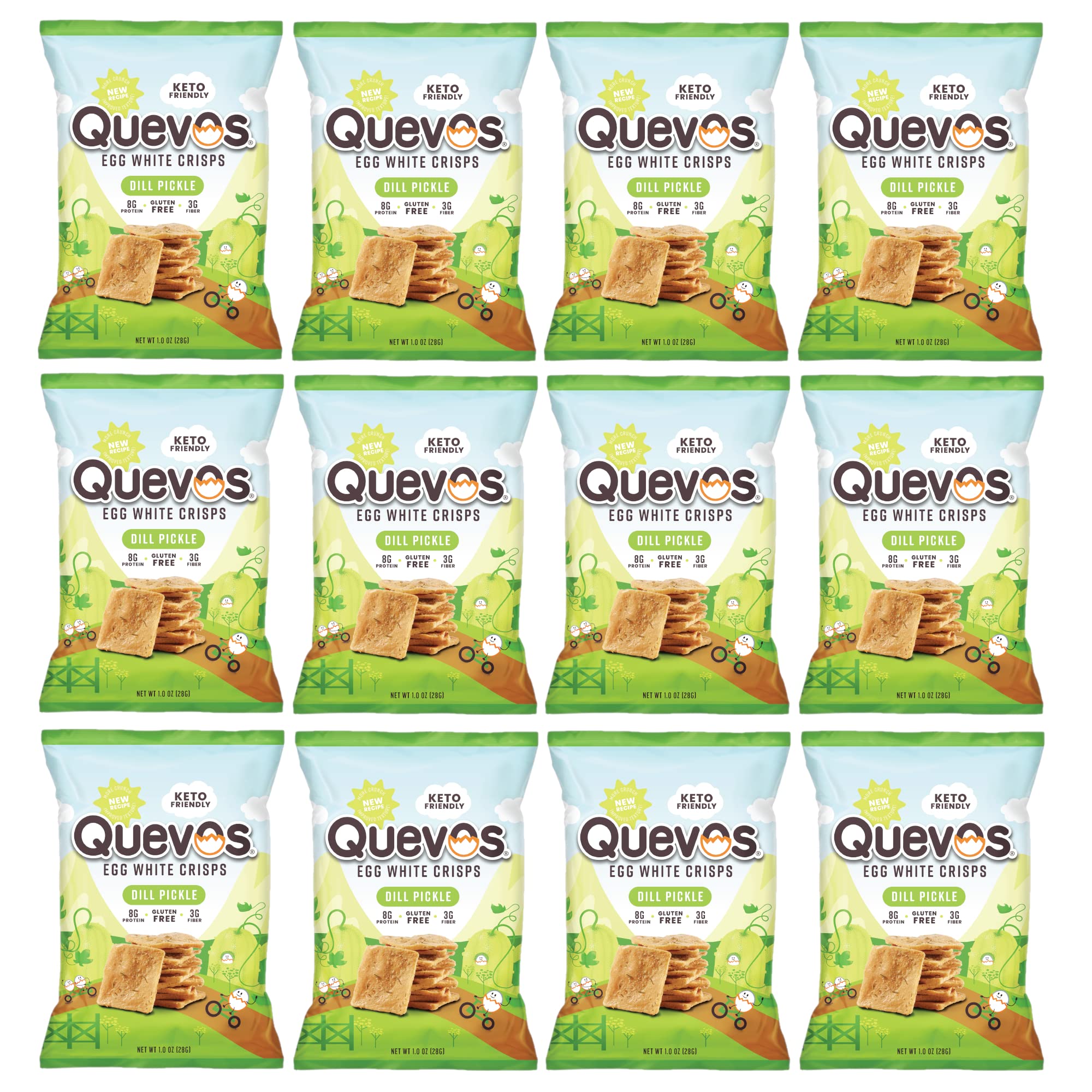 Quevos Egg White Chips The Original Low Carb Egg Crisps, Crunchy