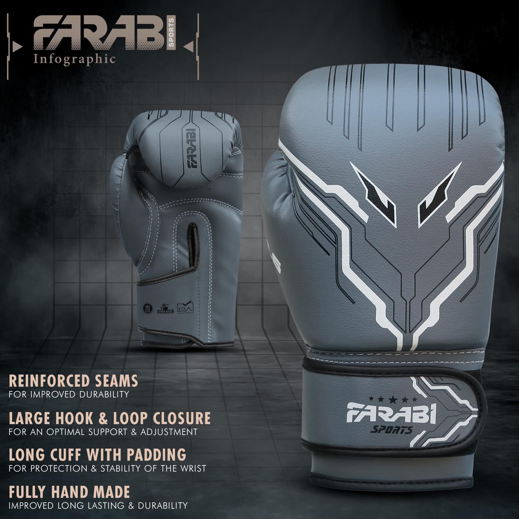 Farabi Sports Kids Boxing Gloves Boys and Girls kickboxing Gloves 6-oz Youth, Junior Boxing Gloves for MMA Muay Thai - Image 4