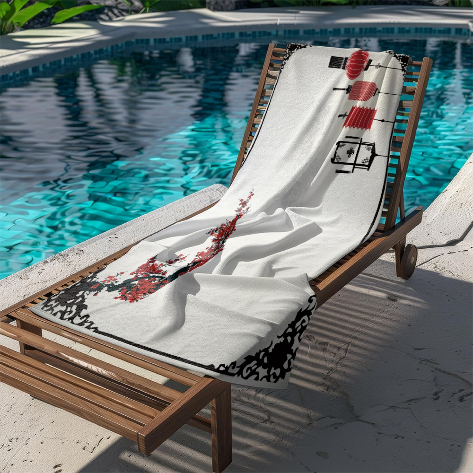 Serviette de Plage Serviette de Bain Piscine Sport Drap de Bain Beach Towel