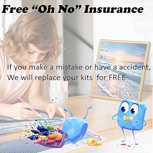 Miniatura 5 de YALKIN Kit de pintura de diamantes grandes de ciervo de Papá Noel para adultos (27.6 x 15.7 pulgadas), taladro redondo completo, festival, arte de