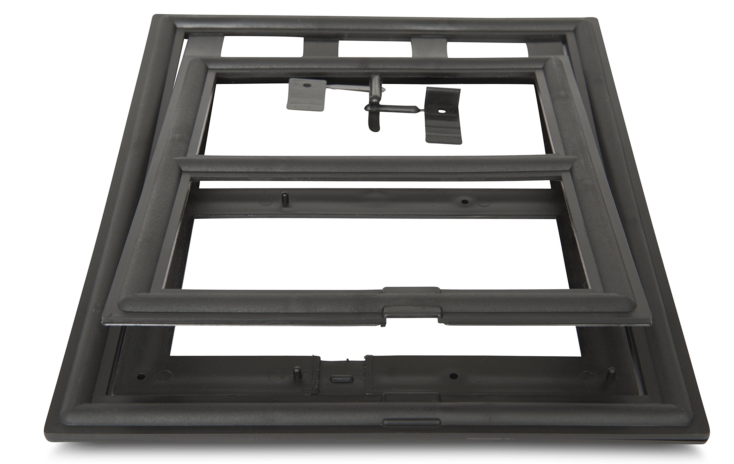 Windhager, 03333 Kotownica z Easyclip montażowy, rama chroniąca przed owadami, czarna, blokada, 20 x 25 cm