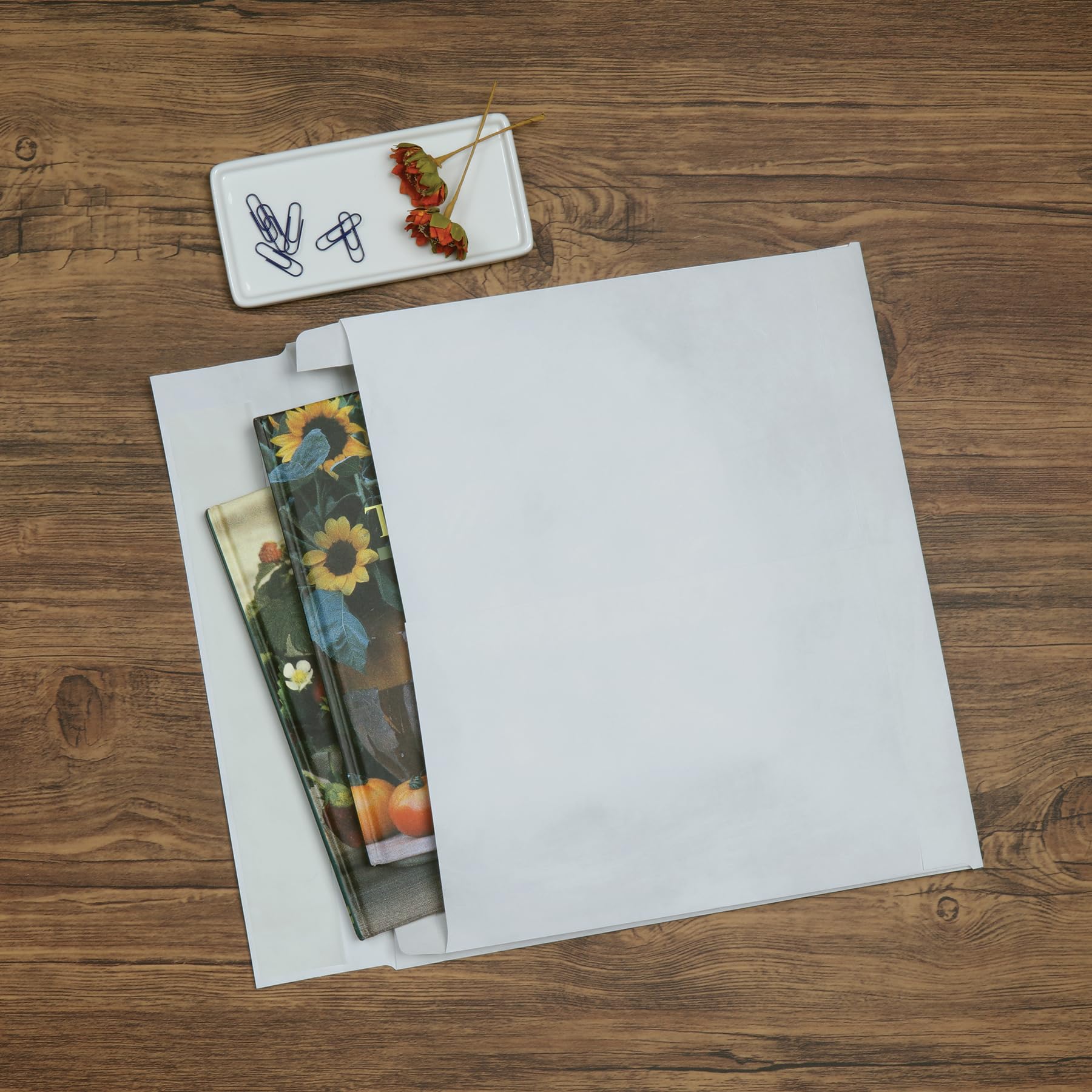 Quality Park R4610 Quality Park Tyvek - Sobres (lado abierto, 10 x 13 x 2, 100 unidades), color blanco
