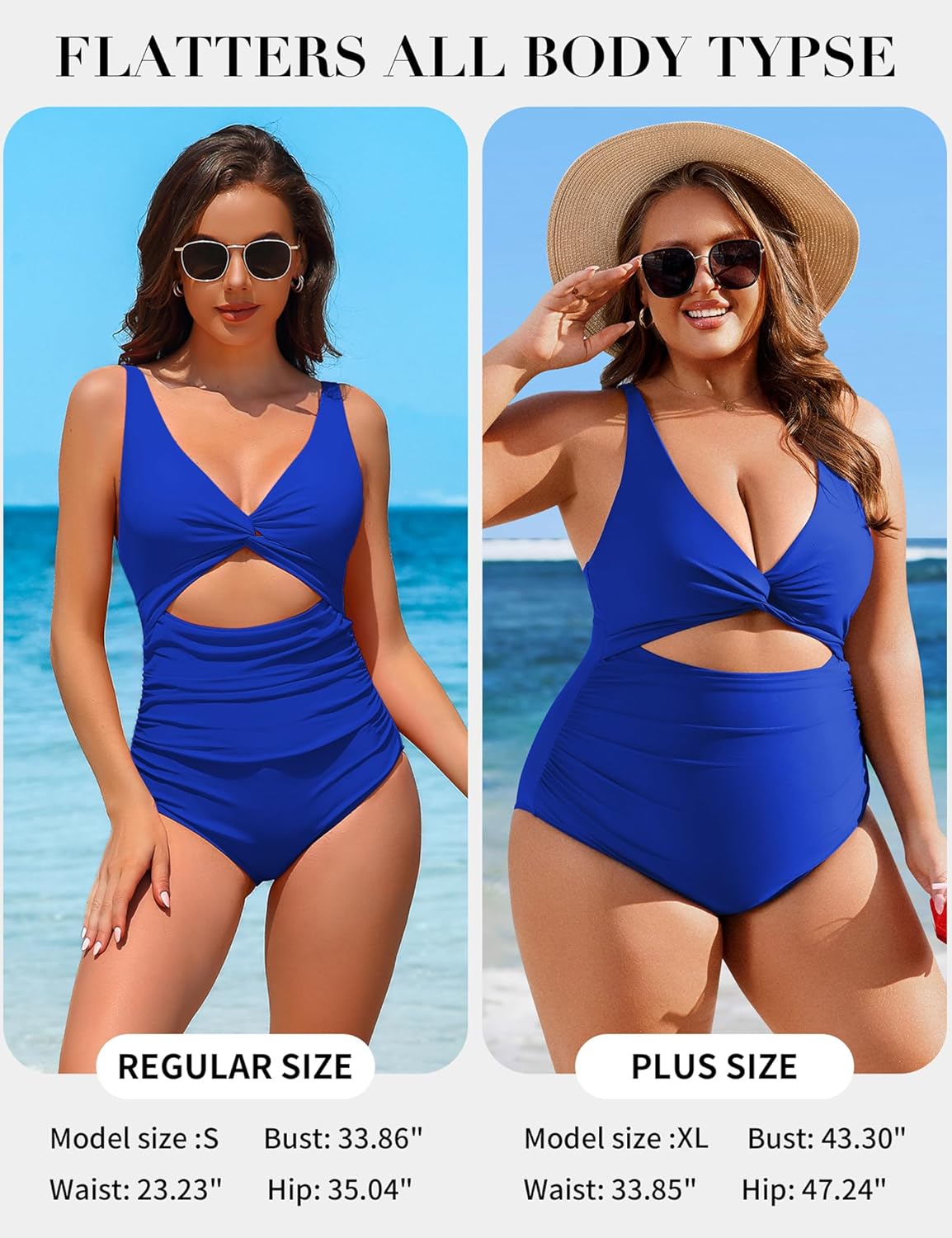 Charmo Womens One Piece Swimsuit Ruched Tummy Control High Cut Backless V Neck Bathing Suits Swimwear - Image 5