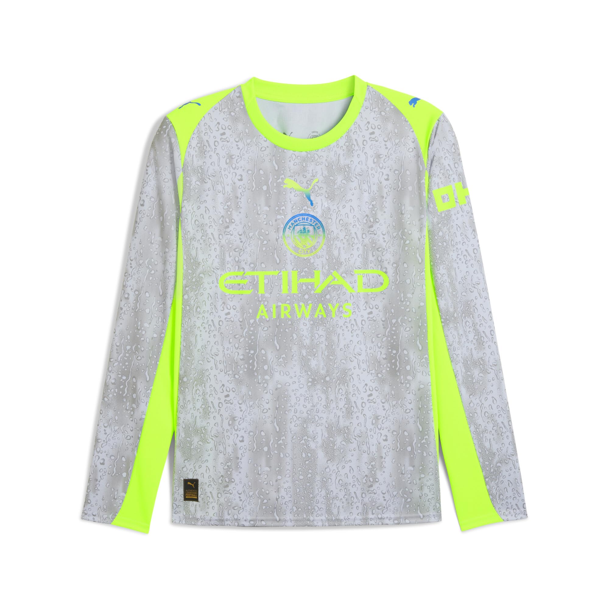 Puma Men's Pro Green Manchester City Third Shirt Long Sleeve 2025/26 Season - Replica - Size: Xxl