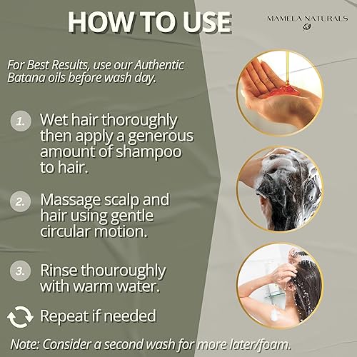 Miniatura 7 de Batana Oil for Hair Growth Shampoo con romero  Champú de aceite de batana sin sulfatos ni parabenos  Champú nutritivo y rejuvenecedor para adelgazar