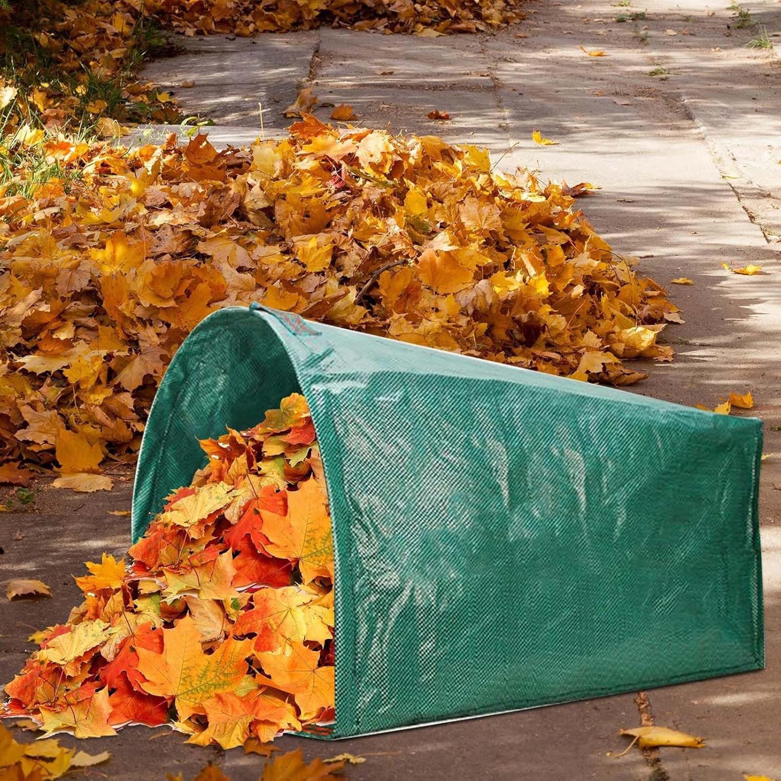 Bolsas para recoger hojas de césped y jardín para limpieza al aire libre, ideal para recoger hojas, desechos y recortes de césped