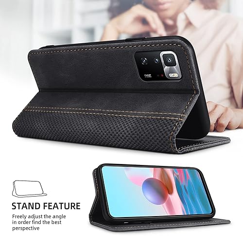 Miniatura 2 de AKABEILA Funda para Xiaomi Redmi Note 10 Pro 5G con tarjetero para Xiaomi Poco X3 GT de piel sintética con soporte para tarjetas, funda de 6.6